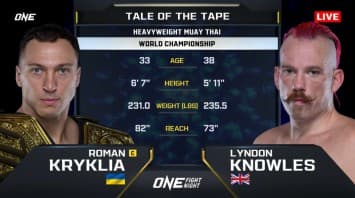โรมัน เคร็กเคลีย VS ลินดอน โนลส์ | ONE FIGHT NIGHT 30 | CH7HD | 5 เม.ย. 2568